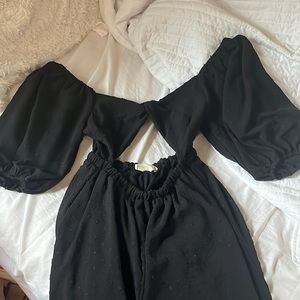 Black cut out dress